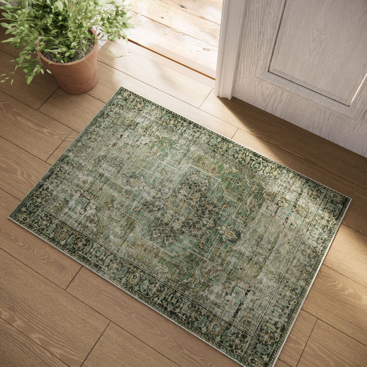 Area Rugs 9x12 Living Room: Washable Bedroom Rug Non Slip Large Boho Carpet