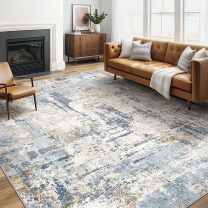 LOONGRUG 6x9 Area Rugs Washable Neutral Modern Abstract Living Room Rug