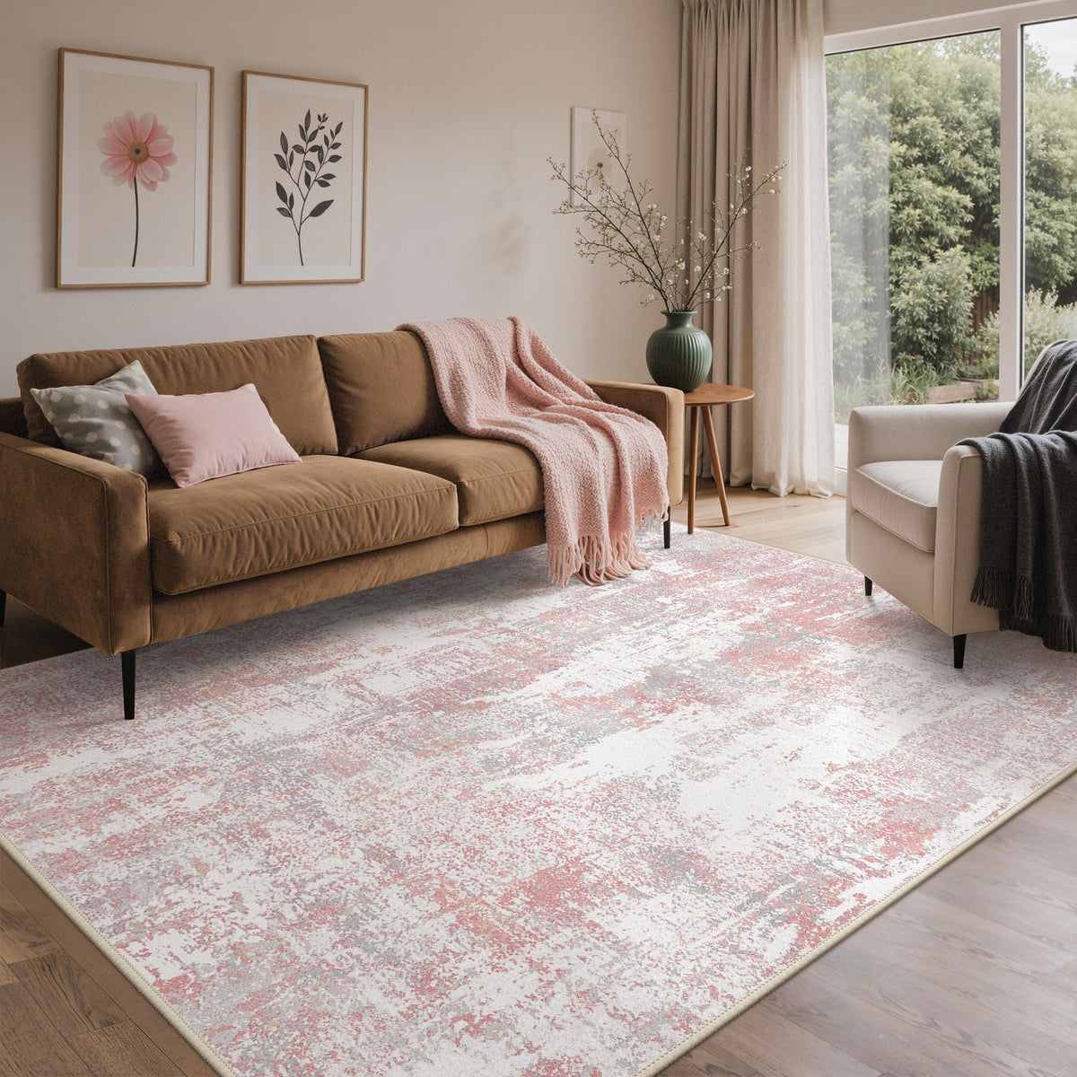 BEIMO 5X7 Area Rug for Living Room, Modern Abstract Washable Soft Non Slip
