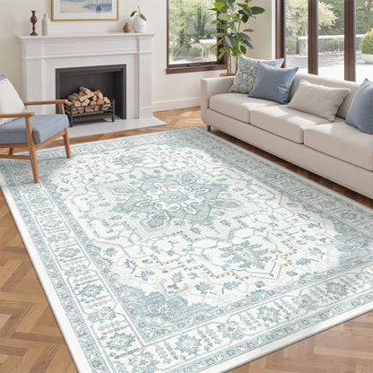 befbee 8x10 Area Rugs for Living Room, Washable Vintage Non Slip Rug