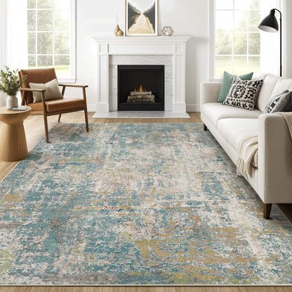 LOONGRUG 6x9 Area Rugs Washable Neutral Modern Abstract Living Room Rug