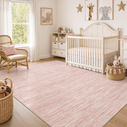 Nakagishi 10X14 Area Rugs for Living Room: Washable Modern Abstract Rug with Non-Slip Silicone Backing Low Pile Soft Carpet for Bedroom & Dining Decor Ideal for Families with Kids and Pets-Brown