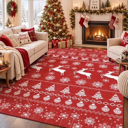 8x10 Area Rugs for Living Room - Washable Vintage Retro Large Rug, Soft Ultra Thin Non Slip Low Pile Traditional Distressed Boho Carpet for Bedroom Dining Room Home Office, Charcoal Olive