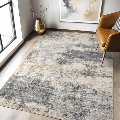 LOONGRUG 6x9 Area Rugs Washable Neutral Modern Abstract Living Room Rug