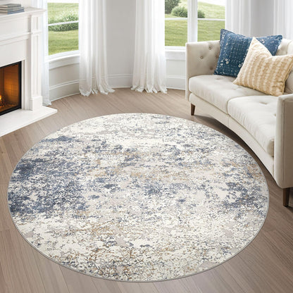 DMOYEST Area Rug Living Room Rugs 9x12 Washable Abstract Grey Carpet