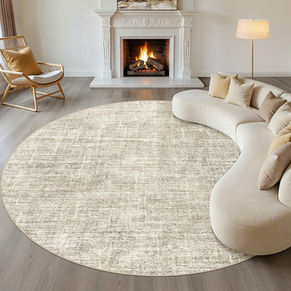 LOONGRUG 8x10 Area Rugs Washable Neutral Modern Rug for Living Room Brown