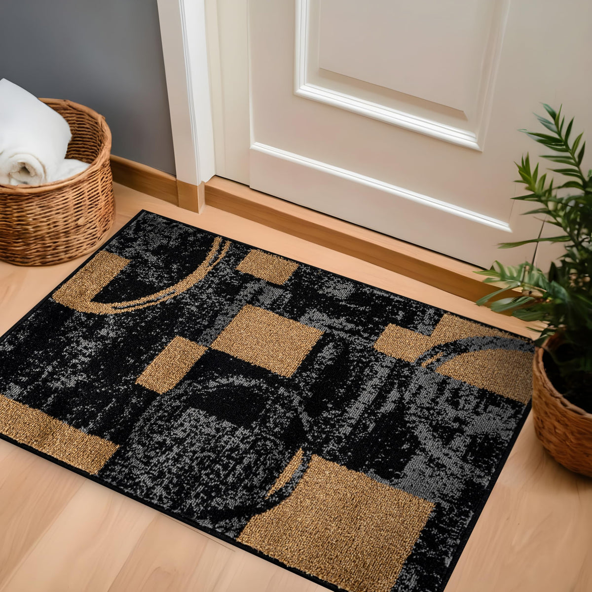 Rugshop Circle Design Contemporary Durable Area Rug Gray 7'10" x 10'2"
