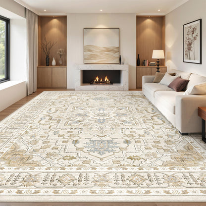 befbee 8x10 Area Rugs for Living Room, Washable Vintage Non Slip Rug