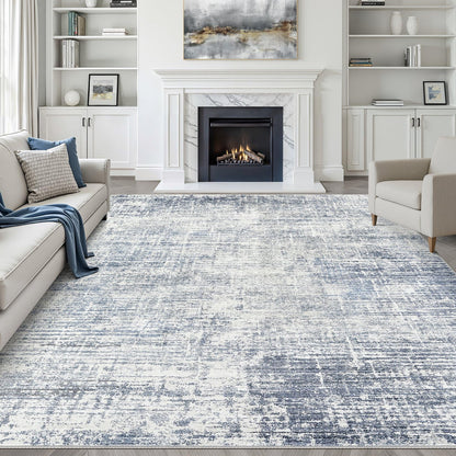 LOONGRUG 8x10 Area Rugs Washable Neutral Modern Rug for Living Room Brown