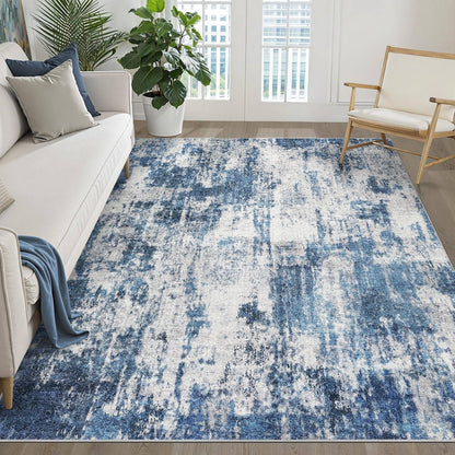 LOONGRUG 8x10 Area Rugs Washable Neutral Modern Rug for Living Room Brown