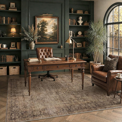 HelloTree 5x7 Vintage Washable Non-Slip Living Room Area Rug