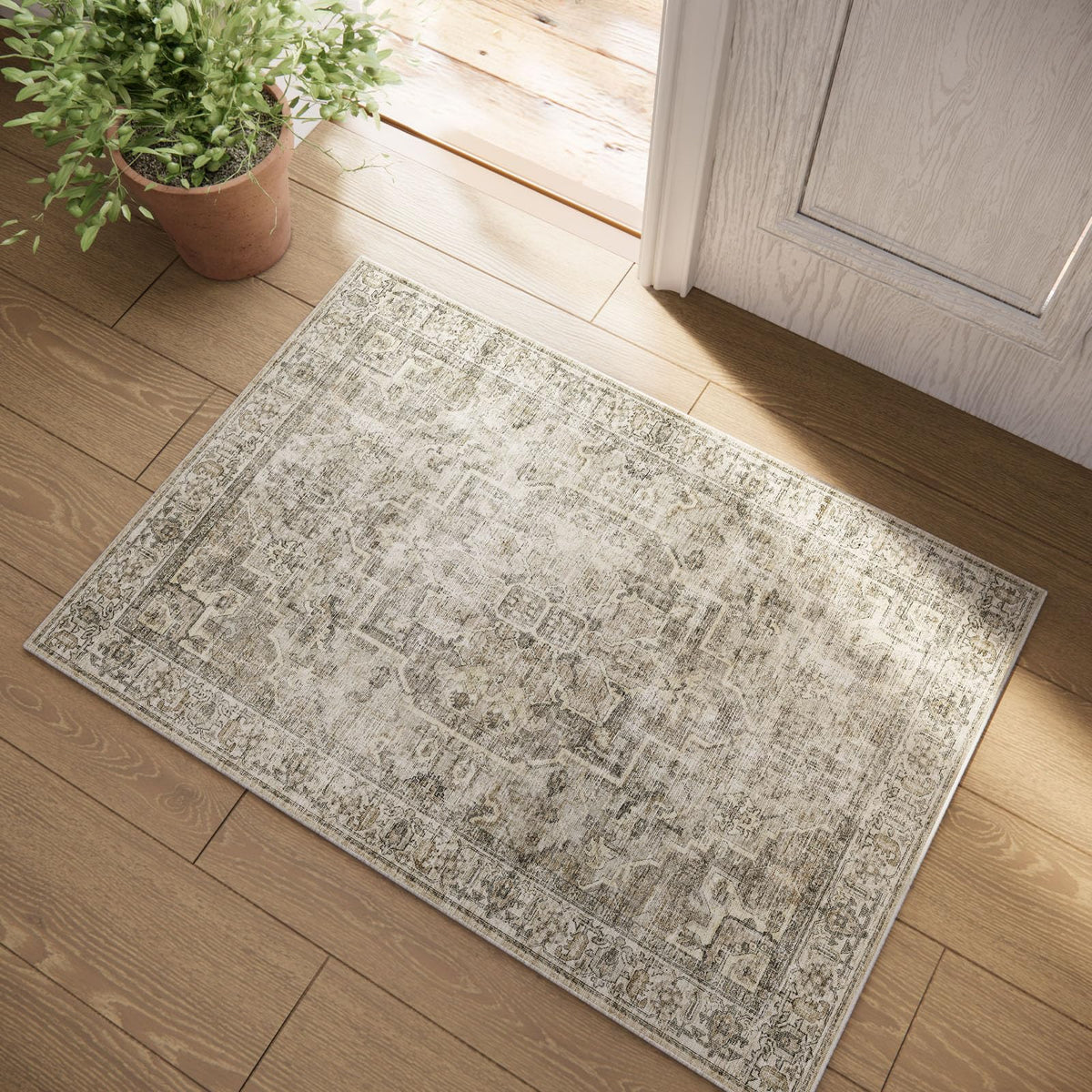 Area Rugs 9x12 Living Room: Washable Bedroom Rug Non Slip Large Boho Carpet