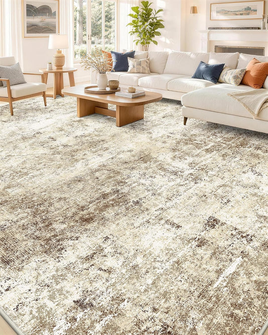 OLANLY 8x10 Washable Area Rug, Soft Non Slip Carpet for Bedroom Living Room