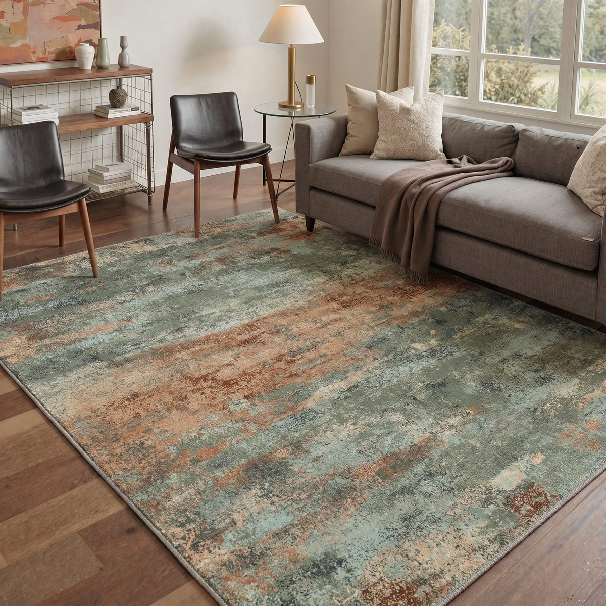 BEIMO 5X7 Area Rug for Living Room, Modern Abstract Washable Soft Non Slip