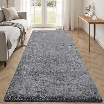 8x10 Area Rugs for Living Room: Fluffy Shag Soft Washable Rug Large Fuzzy Plush Indoor Carpet for Bedroom Nursery Playroom Kids Girls Boys Room (Black, 8'x10')