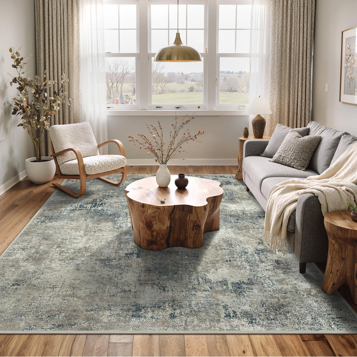 BEIMO 5X7 Area Rug for Living Room, Modern Abstract Washable Soft Non Slip