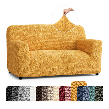 PAULATO Premium Stretch Couch Covers for Sofa - Sofa Chair Cover Washable, Dogs & Pets Friendly - Elastic Polyester Loveseat Slipcovers - Non-Slip Love Seat Couch Covers - Moss Green (64"-85" Wide)
