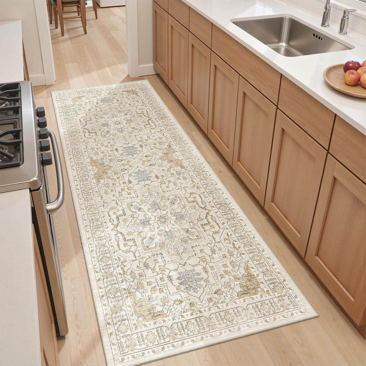 befbee 8x10 Area Rugs for Living Room, Washable Vintage Non Slip Rug