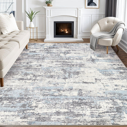 8x10 Area Rugs Living Room Abstract Washable Rug, Gold Brown
