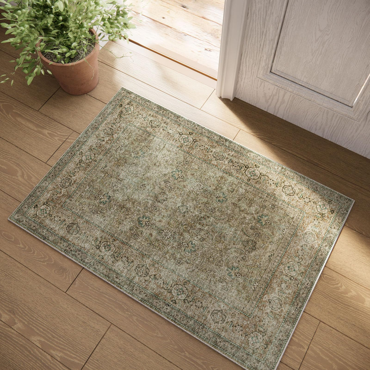 Area Rugs 9x12 Living Room: Washable Bedroom Rug Non Slip Large Boho Carpet