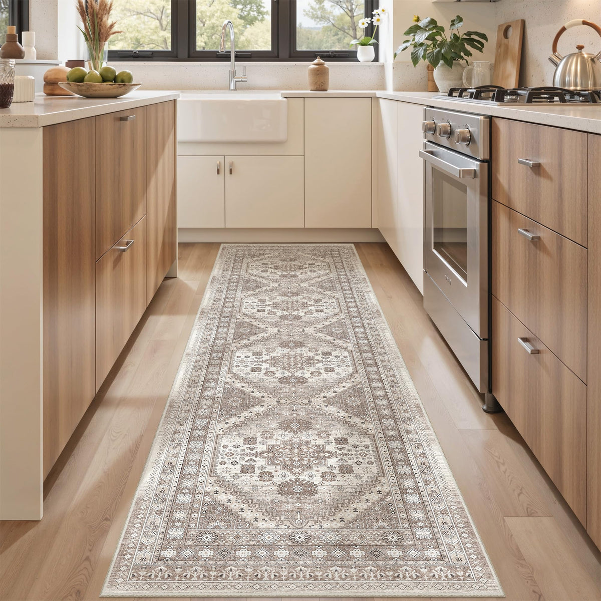 befbee 8x10 Area Rugs for Living Room, Washable Vintage Non Slip Rug