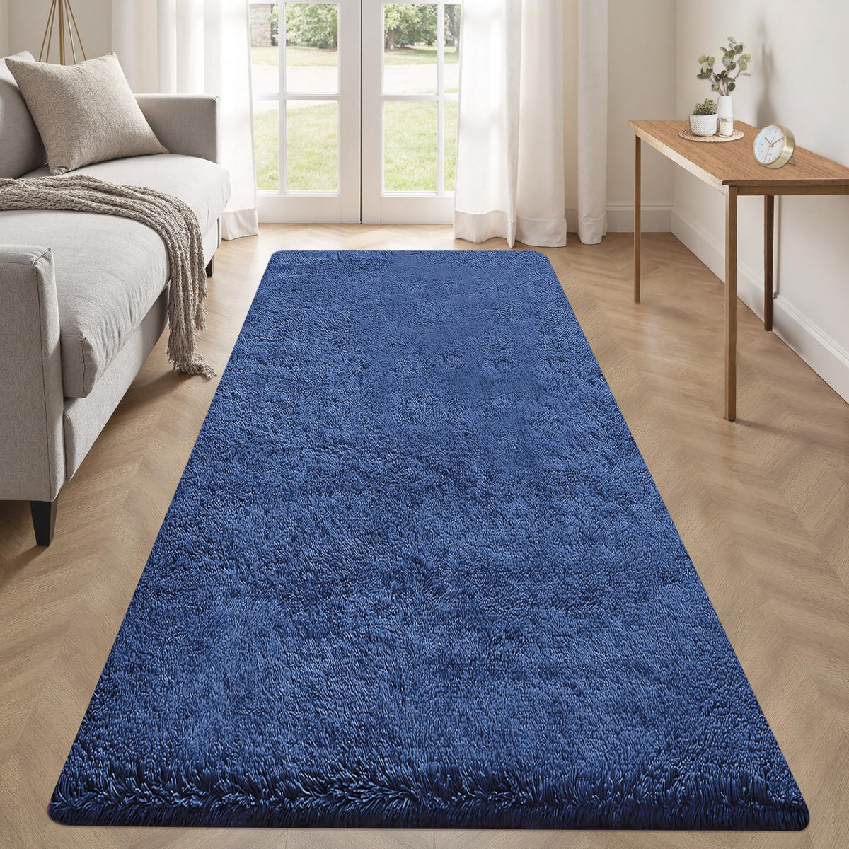 8x10 Area Rugs for Living Room: Fluffy Shag Soft Washable Rug Large Fuzzy Plush Indoor Carpet for Bedroom Nursery Playroom Kids Girls Boys Room (Black, 8'x10')