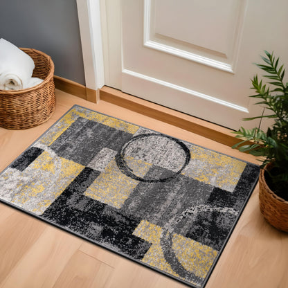 Rugshop Circle Design Contemporary Durable Area Rug Gray 7'10" x 10'2"