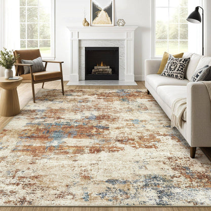 LOONGRUG 6x9 Area Rugs Washable Neutral Modern Abstract Living Room Rug