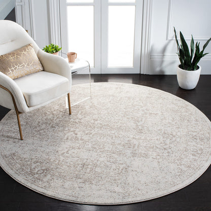SAFAVIEH Evoke Area Rug 8x10 Large, Ivory & Taupe EVK256E