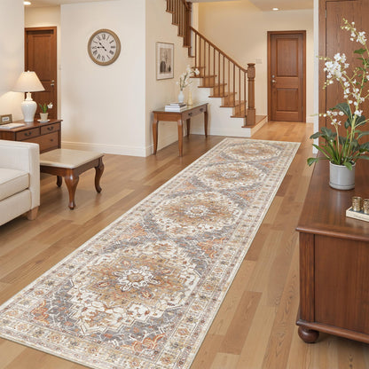 befbee 8x10 Area Rugs for Living Room, Washable Vintage Non Slip Rug
