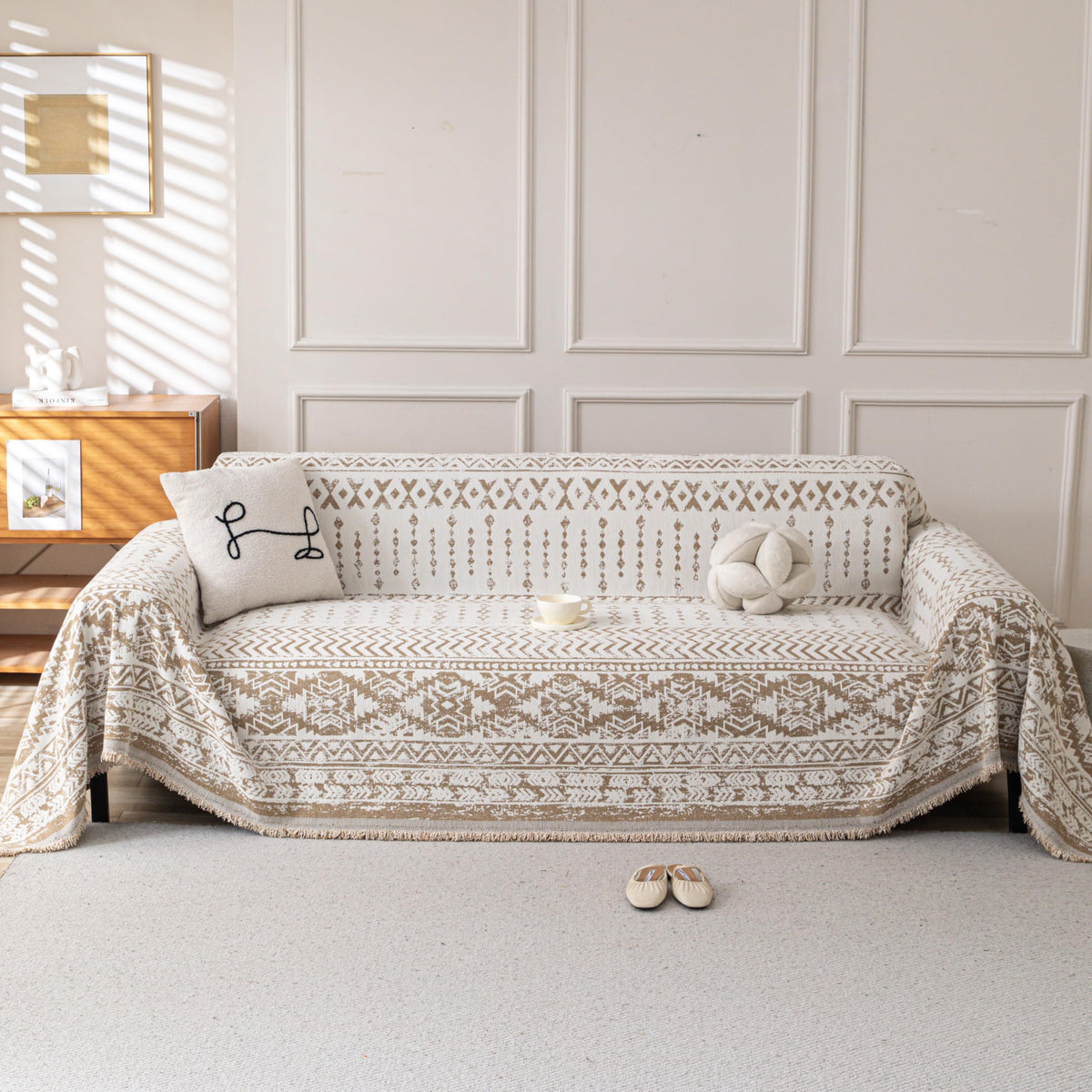 Couch Cover for Sofa, Boho Sofa Covers Washable 3 Cushion for Dogs