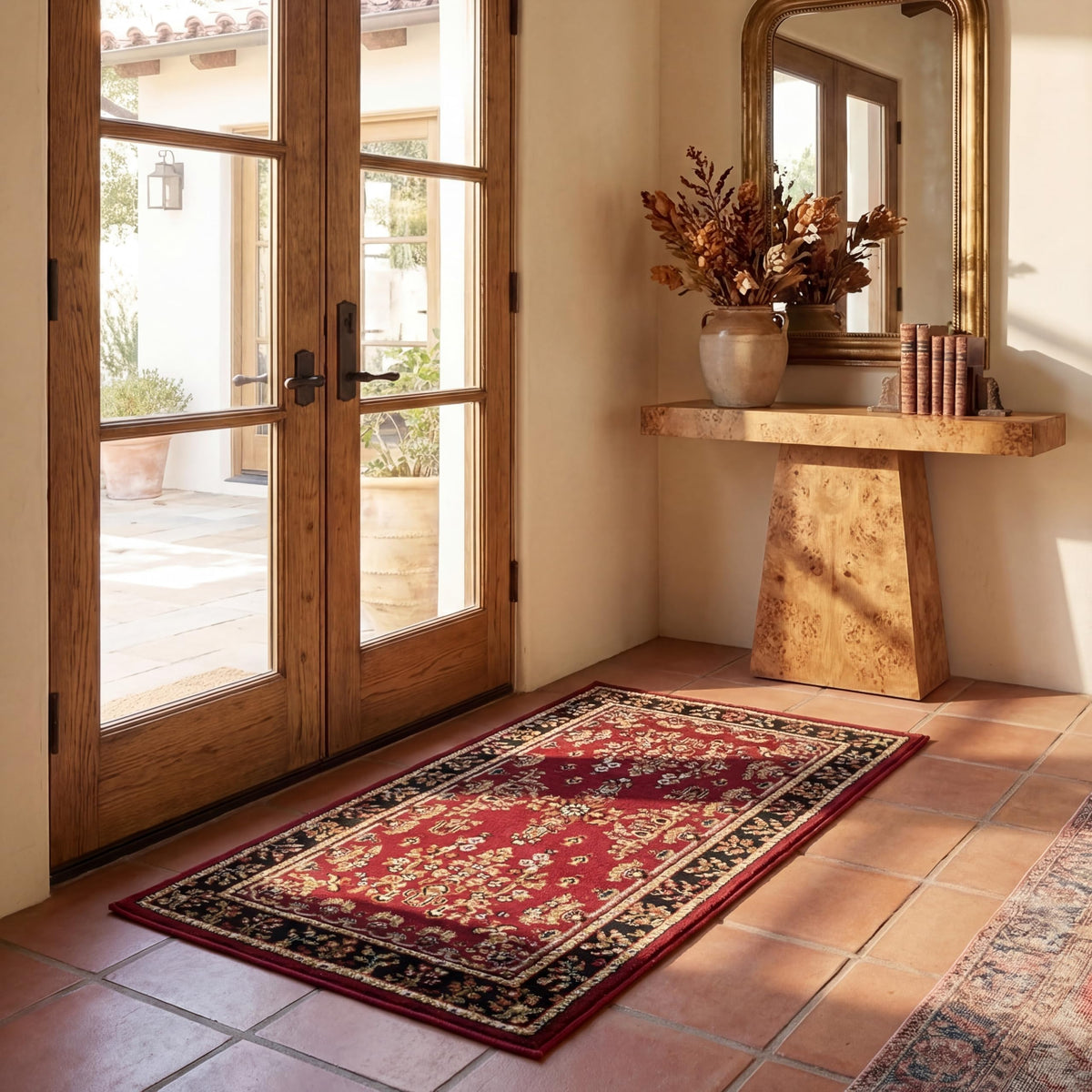 SAFAVIEH Lyndhurst Area Rug 9'x12', Traditional Red & Black LNH331B
