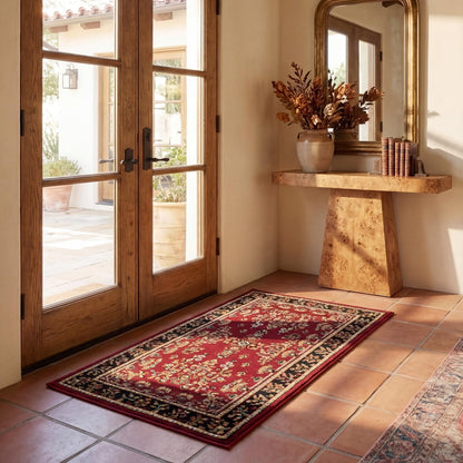 SAFAVIEH Lyndhurst Area Rug 9'x12', Traditional Red & Black LNH331B