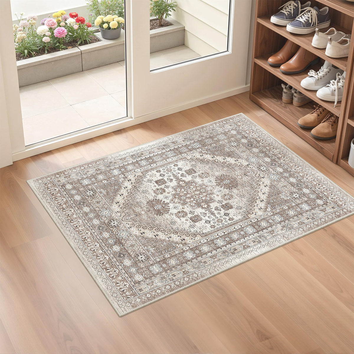 befbee 8x10 Area Rugs for Living Room, Washable Vintage Non Slip Rug