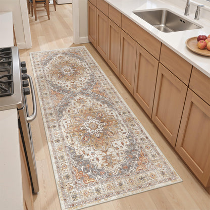 befbee 8x10 Area Rugs for Living Room, Washable Vintage Non Slip Rug