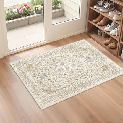 befbee 8x10 Area Rugs for Living Room, Washable Vintage Non Slip Rug