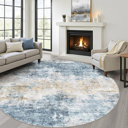 LOONGRUG 8x10 Area Rugs Washable Neutral Modern Rug for Living Room Brown