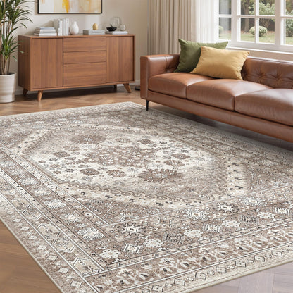 befbee 8x10 Area Rugs for Living Room, Washable Vintage Non Slip Rug