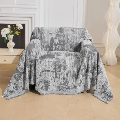 MEETSKY Couch Cover Sofa Covers Couch Covers for 3 Cushion Couch Sofa Pet Friendly, L Shaped Sectional Sofa Covers Washable Simply Put Sofa Throw Cover for Dogs, 91" x 134", Beige