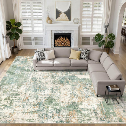 LOONGRUG 6x9 Area Rugs Washable Neutral Modern Abstract Living Room Rug