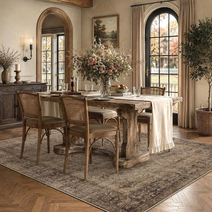 HelloTree 5x7 Vintage Washable Non-Slip Living Room Area Rug