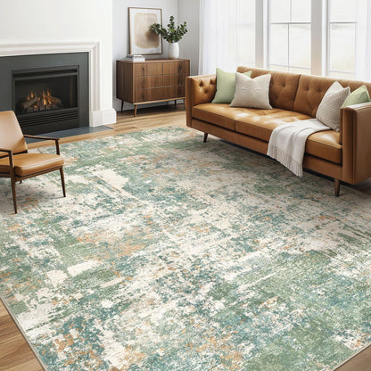 LOONGRUG 6x9 Area Rugs Washable Neutral Modern Abstract Living Room Rug