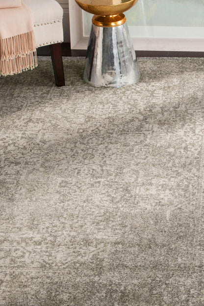SAFAVIEH Evoke Area Rug 8x10 Large, Ivory & Taupe EVK256E