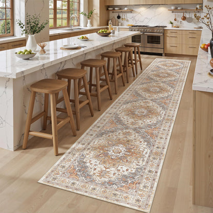befbee 8x10 Area Rugs for Living Room, Washable Vintage Non Slip Rug