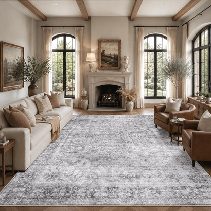 HelloTree 5x7 Vintage Washable Non-Slip Living Room Area Rug