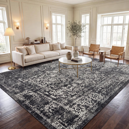 SAFAVIEH Evoke Area Rug 8x10 Large, Ivory & Taupe EVK256E