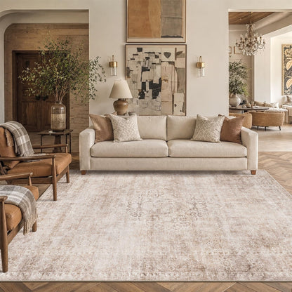 HelloTree 5x7 Vintage Washable Non-Slip Living Room Area Rug