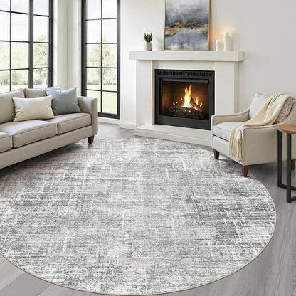 LOONGRUG 8x10 Area Rugs Washable Neutral Modern Rug for Living Room Brown