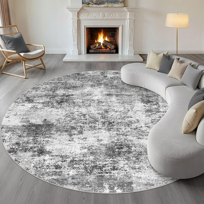 LOONGRUG 8x10 Area Rugs Washable Neutral Modern Rug for Living Room Brown