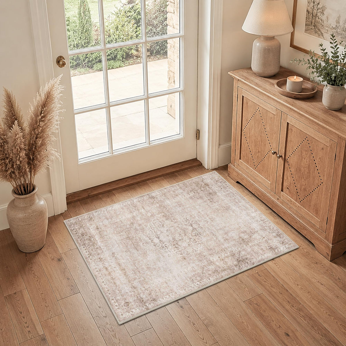 HelloTree 5x7 Vintage Washable Non-Slip Living Room Area Rug